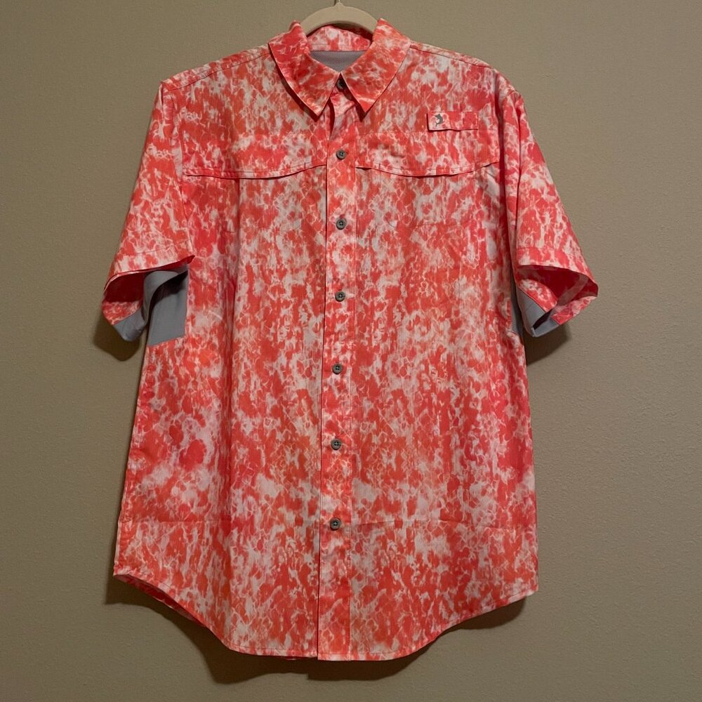 Reel Legends Mens S, Print Mariner II Short Sleeve Shirt